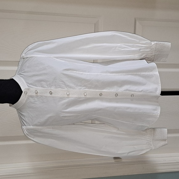 Rachel Roy Signature Classic 100% Cotton Tailored Pintuck Blouse Long Sleeve - Picture 1 of 13